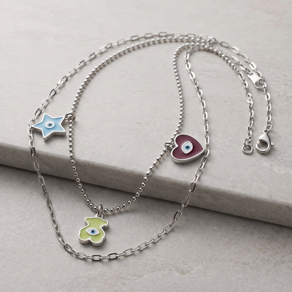 Multi-Charm Layered Necklace