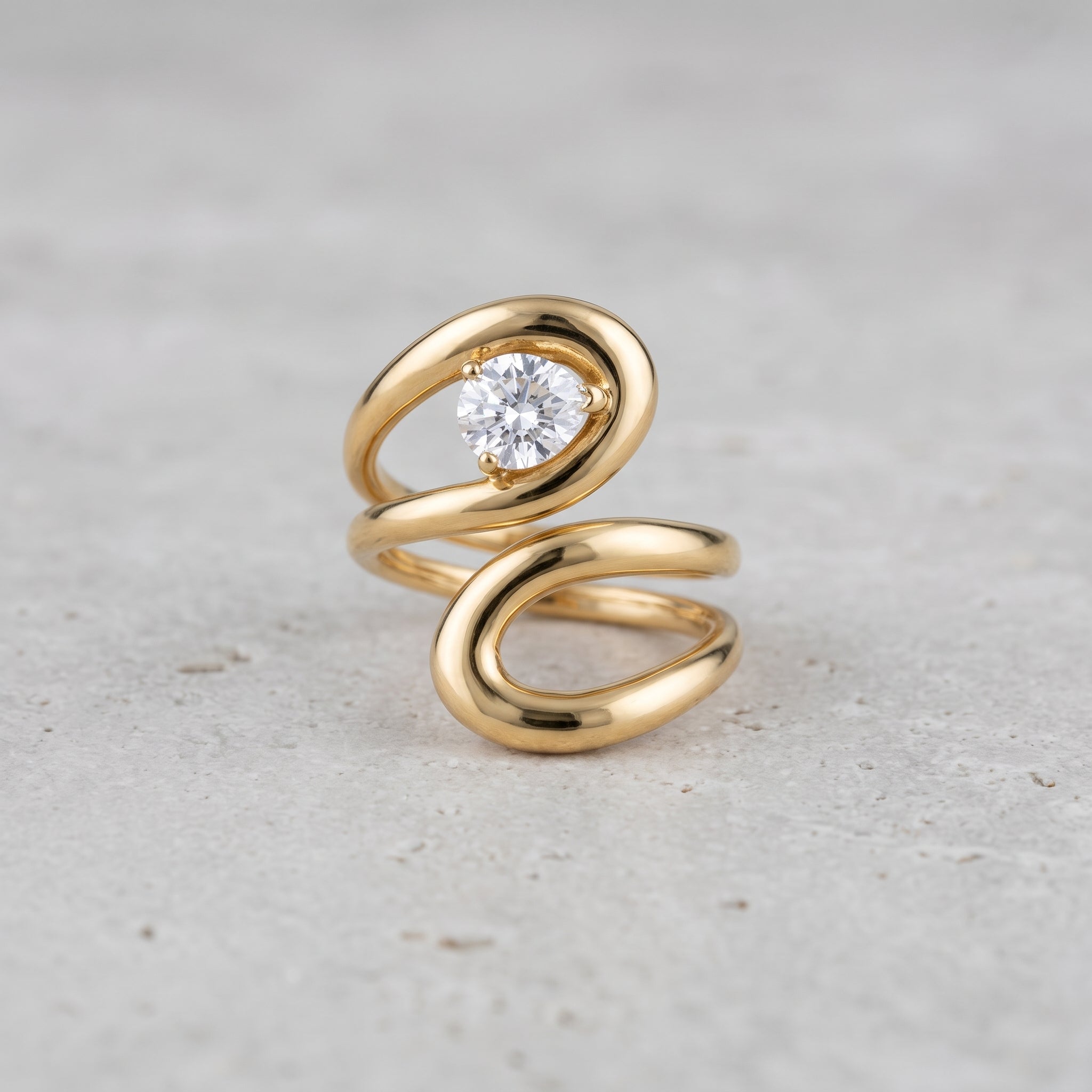 Crystal Wrap Gold Ring