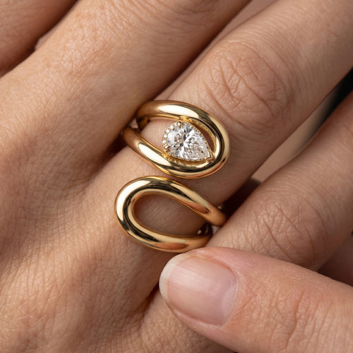 Crystal Wrap Gold Ring