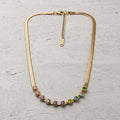 Multicolor Crystal Gold Necklace