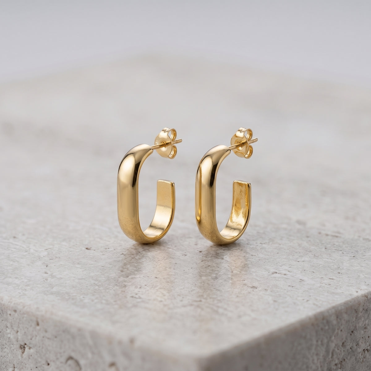 Gold C-Hoop Earrings